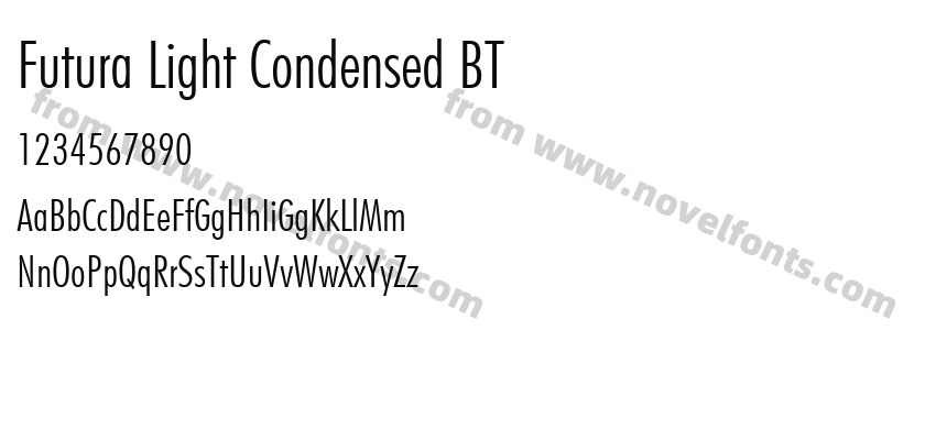 Futura Light Condensed BTPreview