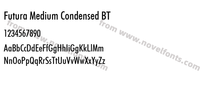 Futura Medium Condensed BTPreview