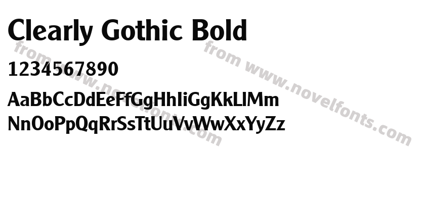 Clearly Gothic BoldPreview