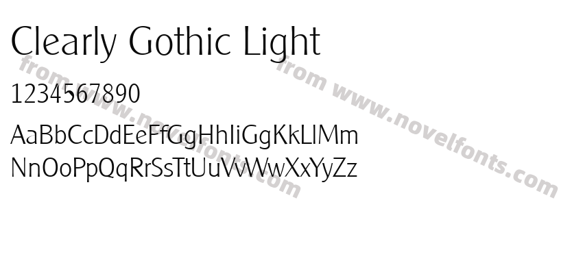 Clearly Gothic LightPreview