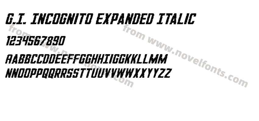 G.I. Incognito Expanded ItalicPreview