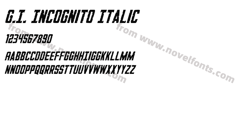 G.I. Incognito ItalicPreview