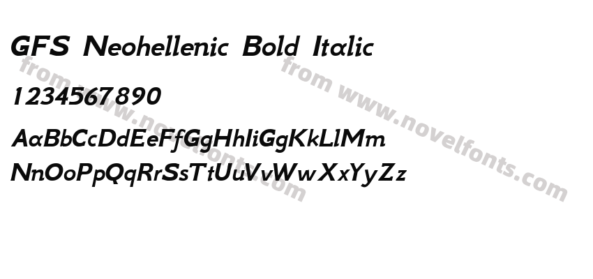 GFS Neohellenic Bold ItalicPreview