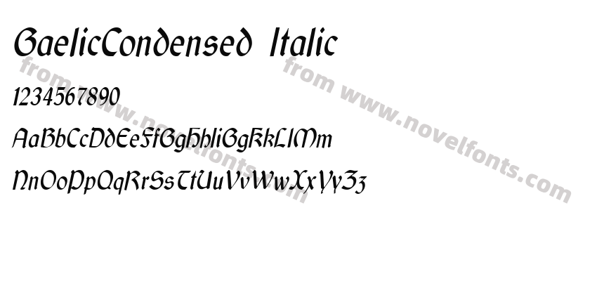 GaelicCondensed ItalicPreview