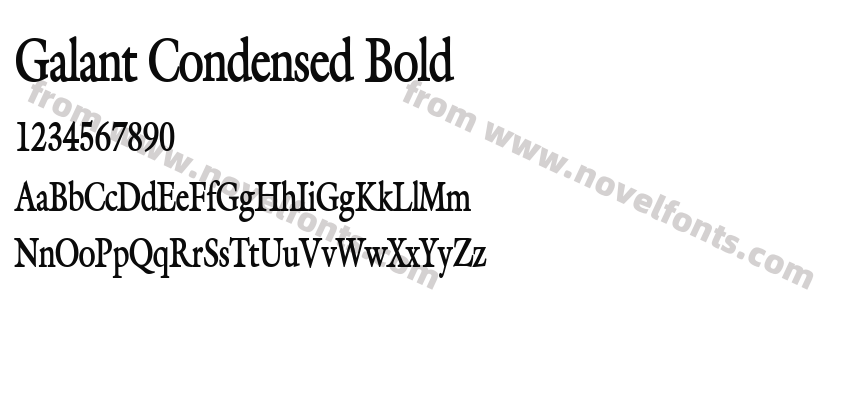 Galant Condensed BoldPreview