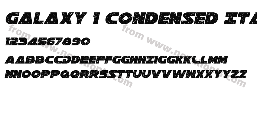 Galaxy 1 Condensed ItalicPreview