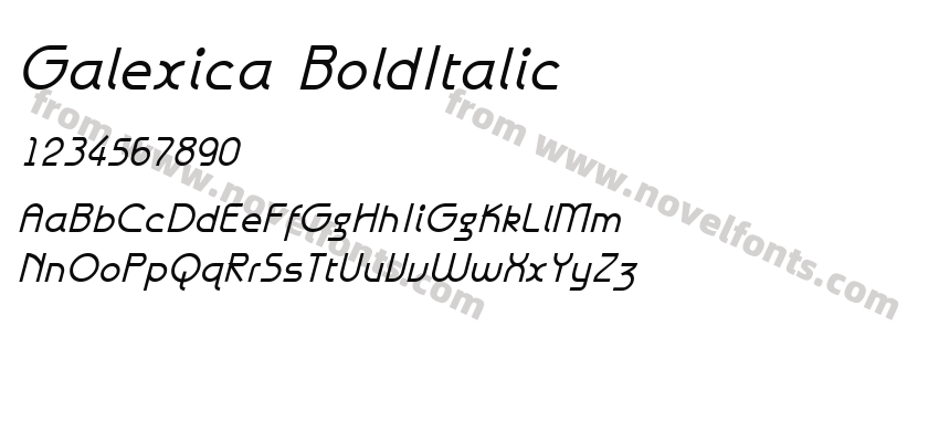 Galexica BoldItalicPreview