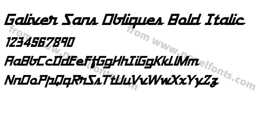 Galiver Sans Obliques Bold ItalicPreview