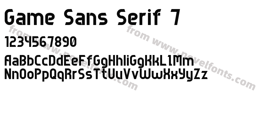 Game Sans Serif 7Preview