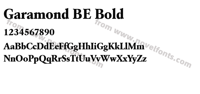 Garamond BE BoldPreview