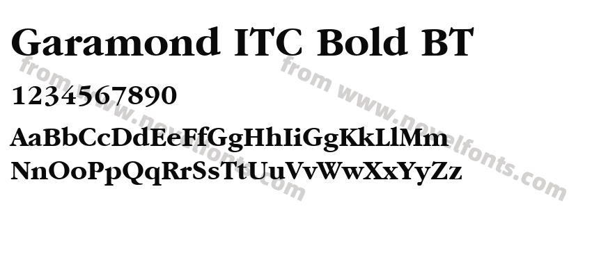 Garamond ITC Bold BTPreview