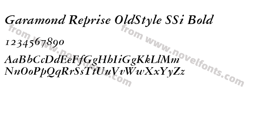 Garamond Reprise OldStyle SSi BoldPreview