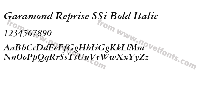 Garamond Reprise SSi Bold ItalicPreview