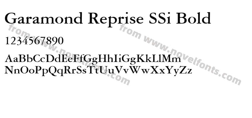 Garamond Reprise SSi BoldPreview