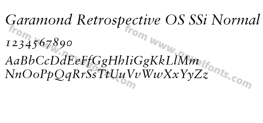 Garamond Retrospective OS SSi NormalPreview