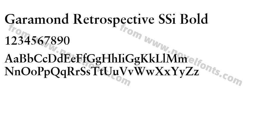 Garamond Retrospective SSi BoldPreview