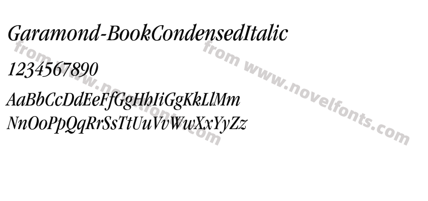 Garamond-BookCondensedItalicPreview