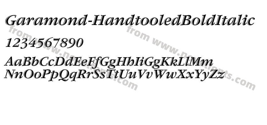 Garamond-HandtooledBoldItalicPreview