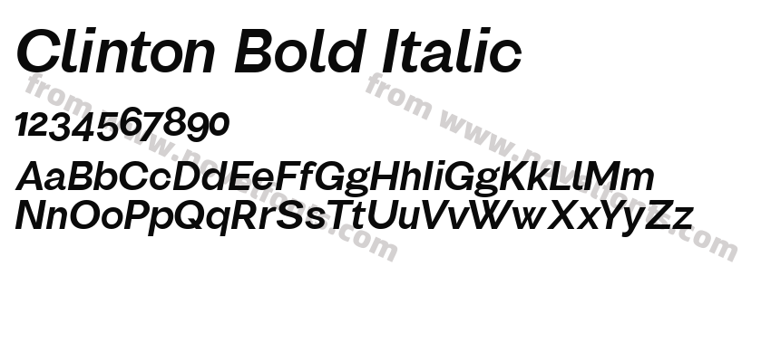 Clinton Bold ItalicPreview