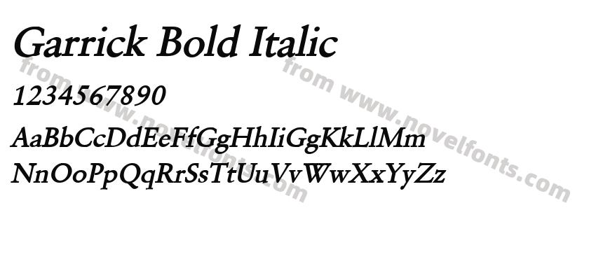 Garrick Bold ItalicPreview