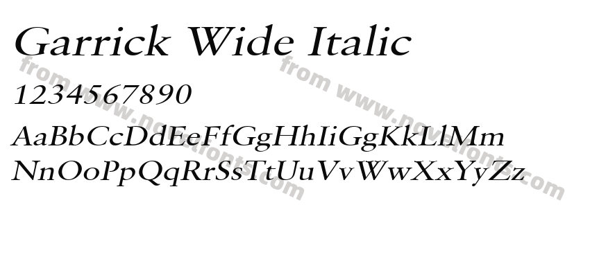 Garrick Wide ItalicPreview