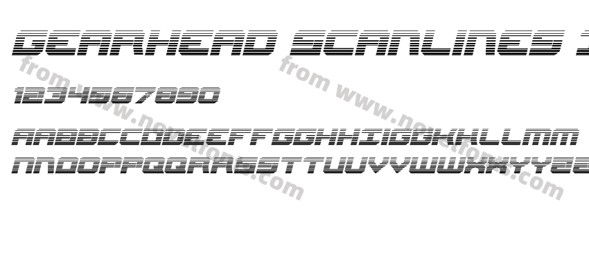 Gearhead Scanlines ItalicPreview