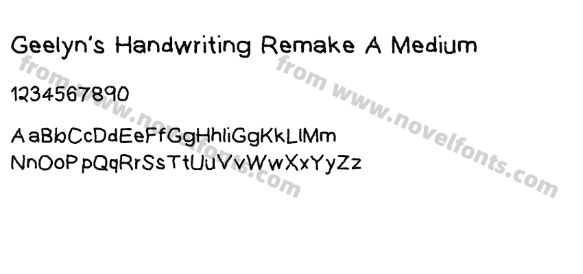 Geelyn's Handwriting Remake A MediumPreview