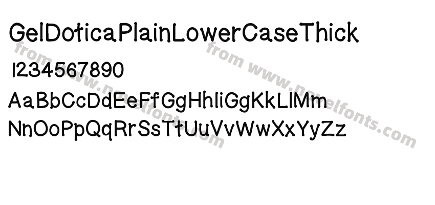 GelDoticaPlainLowerCaseThickPreview