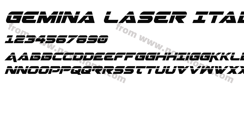 Gemina Laser ItalicPreview