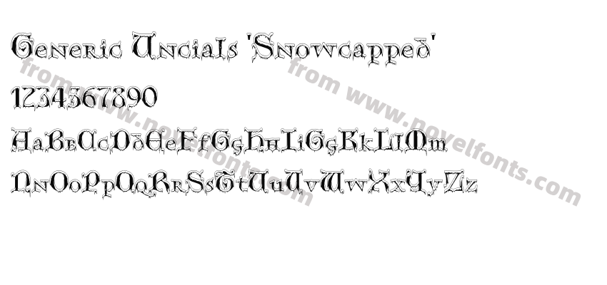 Generic Uncials 'Snowcapped'Preview