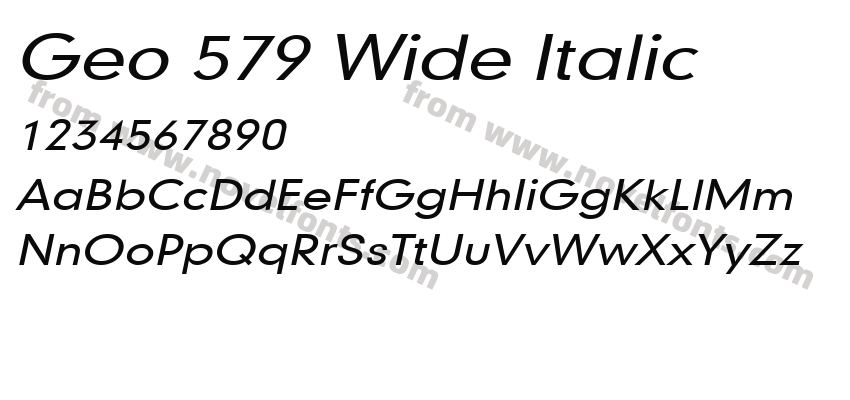 Geo 579 Wide ItalicPreview