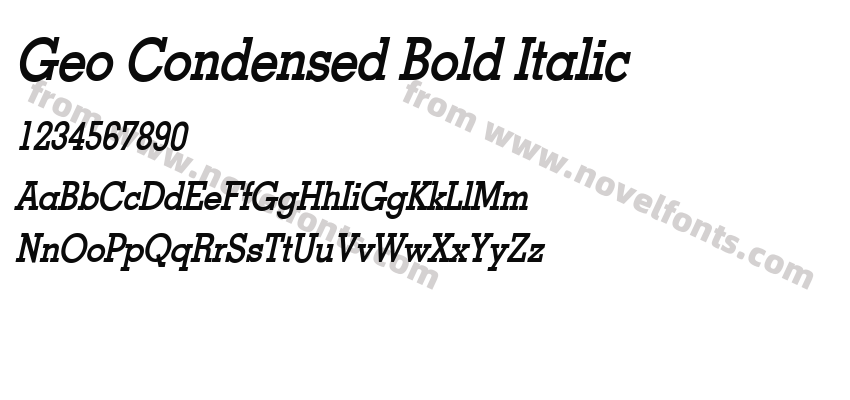 Geo Condensed Bold ItalicPreview