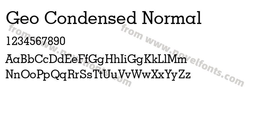 Geo Condensed NormalPreview