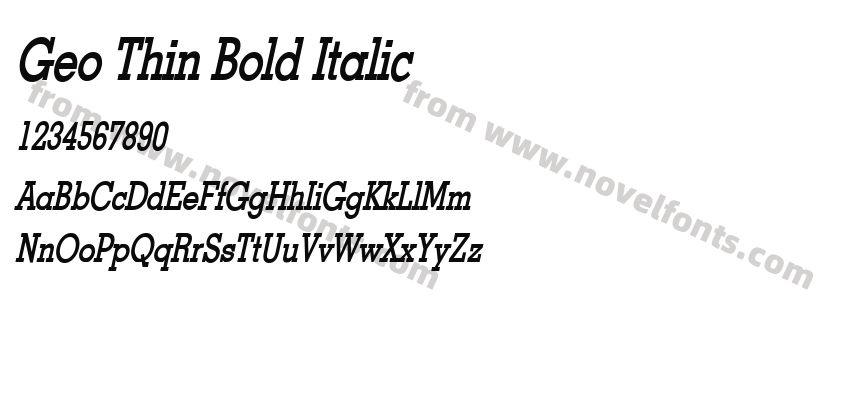 Geo Thin Bold ItalicPreview