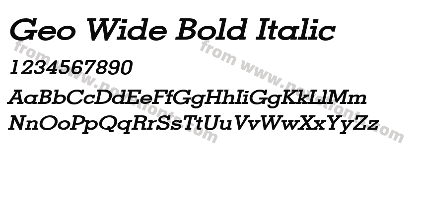 Geo Wide Bold ItalicPreview