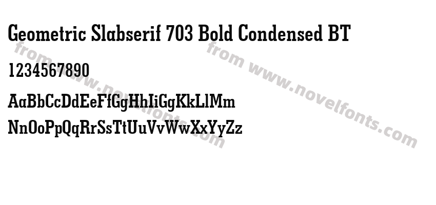 Geometric Slabserif 703 Bold Condensed BTPreview