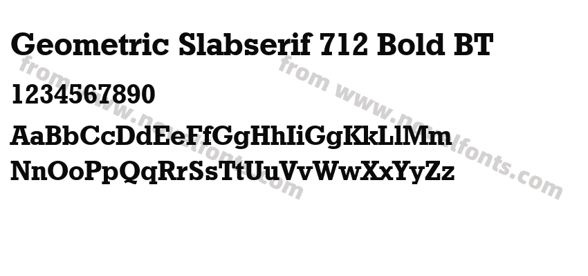 Geometric Slabserif 712 Bold BTPreview