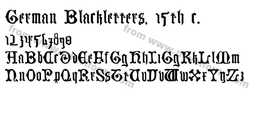 German Blackletters, 15th c.Preview