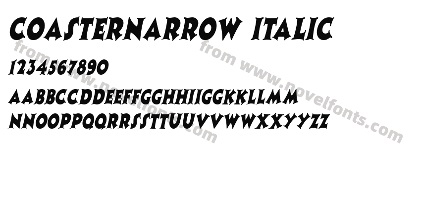 CoasterNarrow ItalicPreview