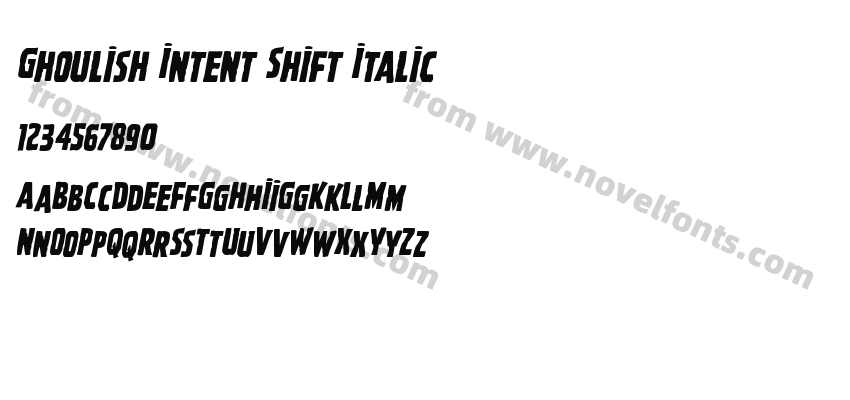 Ghoulish Intent Shift ItalicPreview