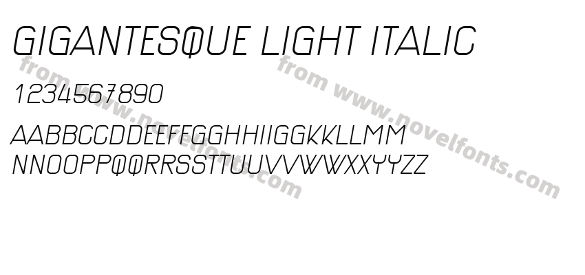 Gigantesque Light ItalicPreview