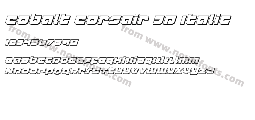 Cobalt Corsair 3D ItalicPreview