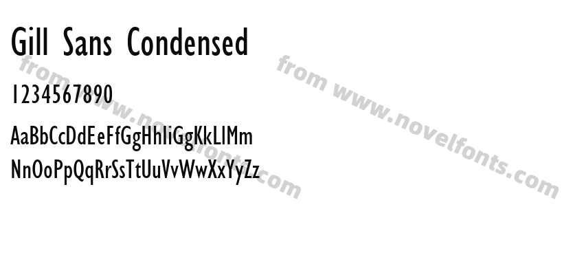 Gill Sans CondensedPreview