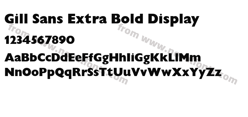 Gill Sans Extra Bold DisplayPreview