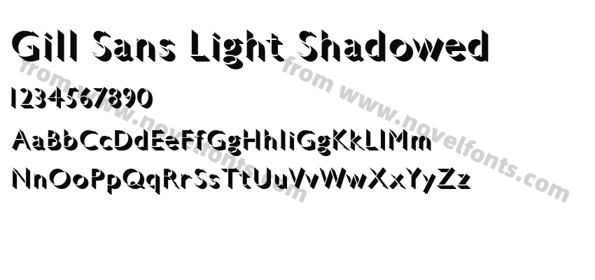 Gill Sans Light ShadowedPreview