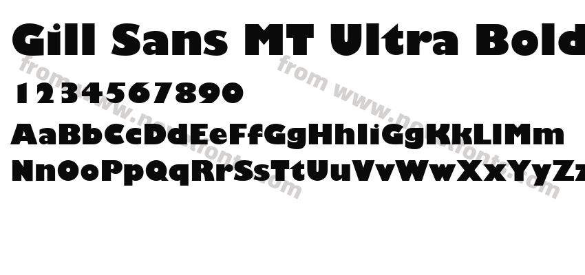 Gill Sans MT Ultra BoldPreview