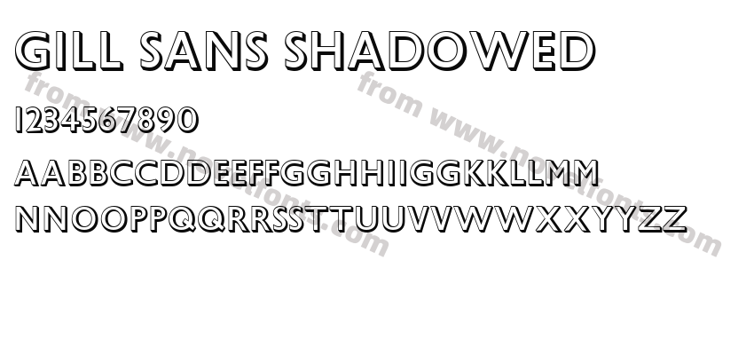 Gill Sans ShadowedPreview