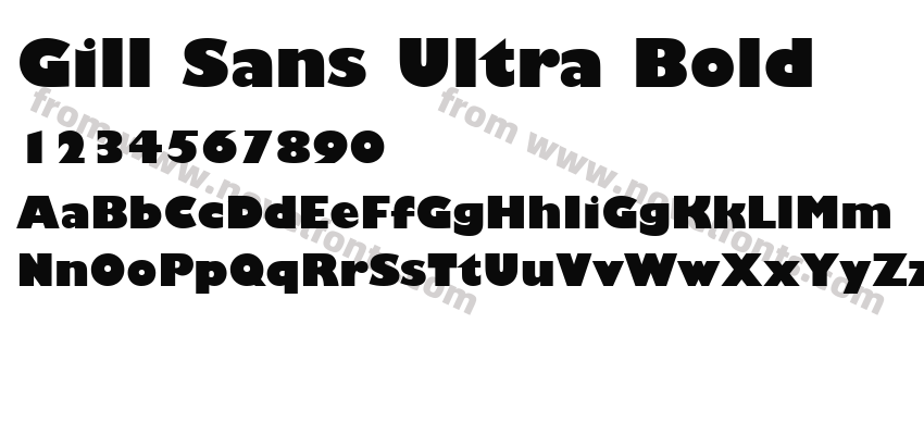 Gill Sans Ultra BoldPreview