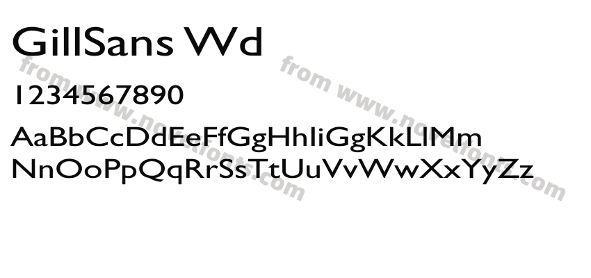 GillSans WdPreview