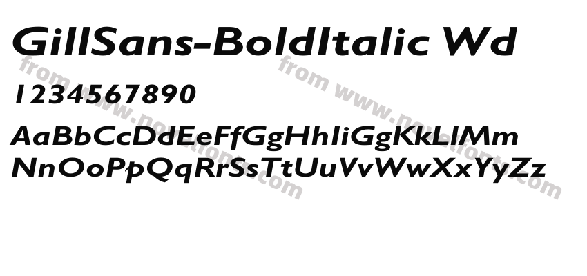 GillSans-BoldItalic WdPreview